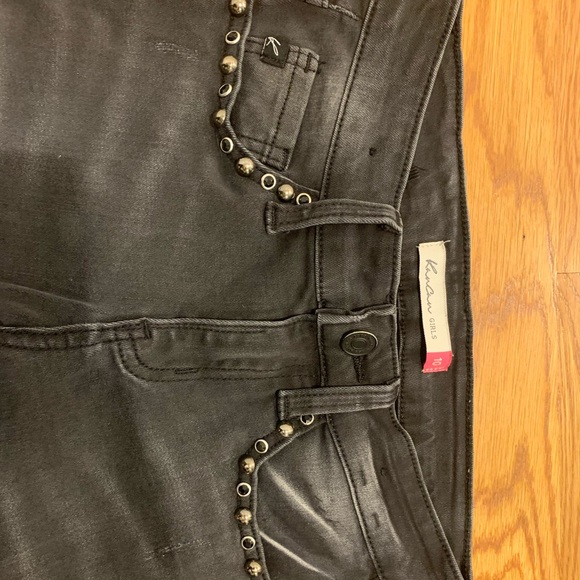 Girls Kancan Black Denim Size 10 - Picture 3 of 4